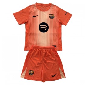 Goedkope FC Barcelona Doelman Kids Tenue 2025-26 Oranje
