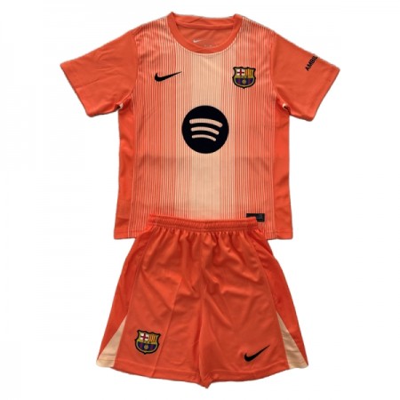 Goedkope FC Barcelona Doelman Kids Tenue 2025-26 Oranje
