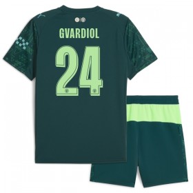 Goedkope Manchester City Gvardiol 24 EA Sport Kids Vierde Tenue 2025-26