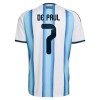 Goedkope Argentinië De Paul 7 Kids Thuistenue World Cup 2026