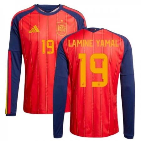 Goedkope Spanje Lamine Yamal 19 Thuisshirt World Cup 2026 Lange Mouw