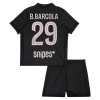 Goedkope Paris Saint Germain B. Barcola 29 Jordan Kids Vierde Tenue 2025-26