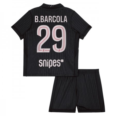 Goedkope Paris Saint Germain B. Barcola 29 Jordan Kids Vierde Tenue 2025-26