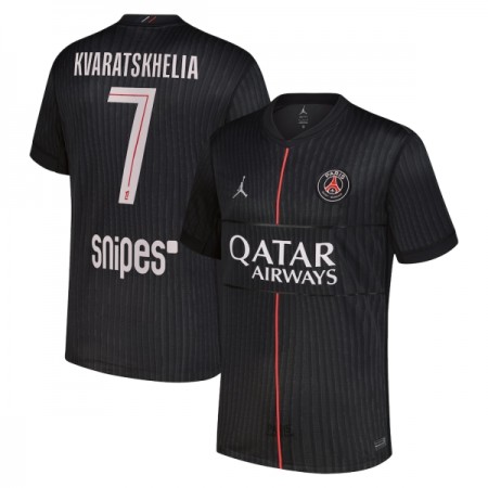 Goedkope Paris Saint Germain Kvaratskhelia 7 Jordan Vierde Shirt 2025-26
