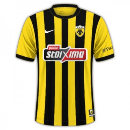 Goedkope AEK Athens Thuisshirt 2025-26