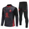 Goedkope AC Milan Trainings Sweatshirt Kwart-Zip 2025-26 Zwarte