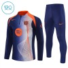 Goedkope FC Barcelona Kind Trainings Sweatshirt Kwart-Zip 2025-26 Blauwe