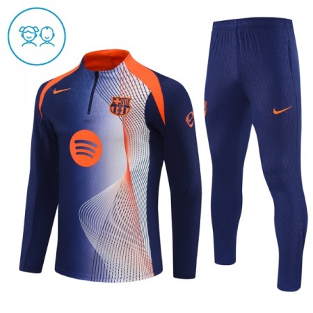 Goedkope FC Barcelona Kind Trainings Sweatshirt Kwart-Zip 2025-26 Blauwe
