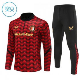 Goedkope Feyenoord Rotterdam Kind Trainings Sweatshirt Kwart-Zip 2025-26 Rode