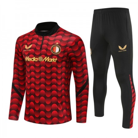 Goedkope Feyenoord Rotterdam Trainings Sweatshirt Kwart-Zip 2025-26 Rode