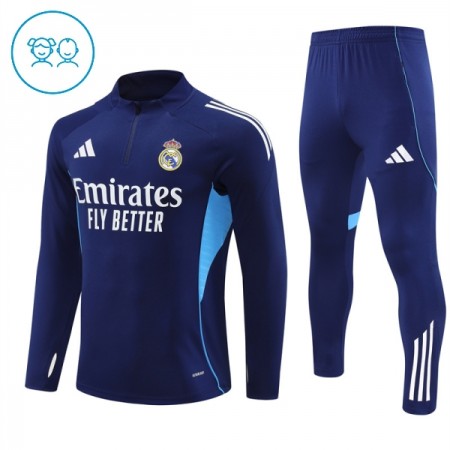 Goedkope Real Madrid Kind Trainings Sweatshirt Kwart-Zip 2025-26 Navy