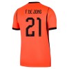 Goedkope Nederland Frenkie de Jong 21 Thuisshirt World Cup 2026 Goedkope Nederland Frenkie de Jong 21 Thuisshirt World Cup 2026