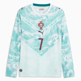 Goedkope Portugal Ronaldo 7 Uitshirt World Cup 2026 Lange Mouw