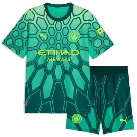 Goedkope Manchester City Doelman Kids Thuistenue 2026-27 Groene Goedkope Manchester City Doelman Kids Thuistenue 2026-27 Groene