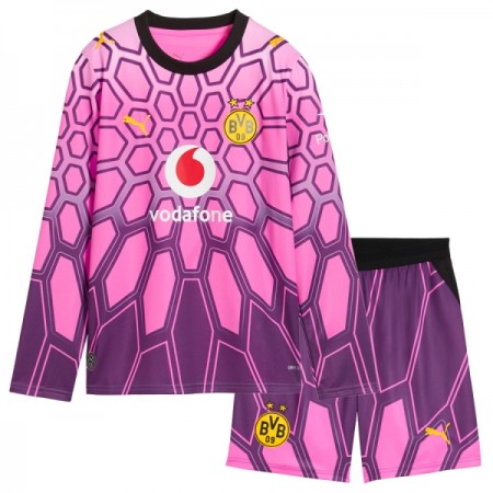 Goedkope Borussia Dortmund Doelman Kids Uittenue 2026-27 Roze Lange Mouw
