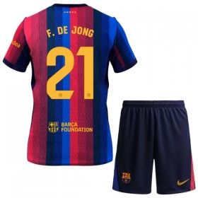 Goedkope FC Barcelona Frenkie de Jong 21 Kids Thuistenue 2026-27