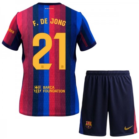 Goedkope FC Barcelona Frenkie de Jong 21 Kids Thuistenue 2026-27