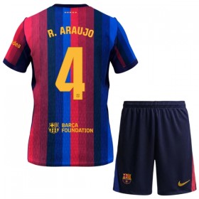 Goedkope FC Barcelona R. Araujo 4 Kids Thuistenue 2026-27
