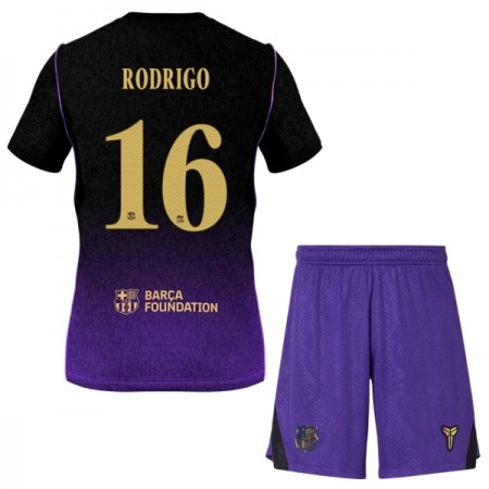 Goedkope FC Barcelona Rodrigo 16 Kids Uittenue 2026-27 Goedkope FC Barcelona Rodrigo 16 Kids Uittenue 2026-27