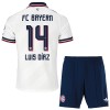 Goedkope FC Bayern München Luis Diaz 14 Kids Uittenue 2026-27 Goedkope FC Bayern München Luis Diaz 14 Kids Uittenue 2026-27