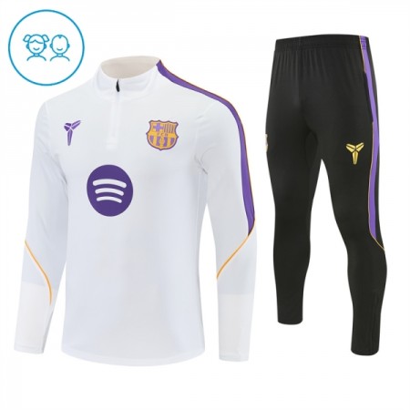 Goedkope Barcelona Kind Trainings Sweatshirt Kwart-Zip 2026-27 Witte