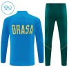 Goedkope Brazilië Kind Trainings Sweatshirt Kwart-Zip 2026-27 Blauwe