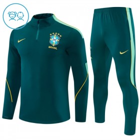 Goedkope Brazilië Kind Trainings Sweatshirt Kwart-Zip 2026-27 Groene