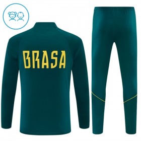 Goedkope Brazilië Kind Trainings Sweatshirt Kwart-Zip 2026-27 Groene