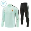 Goedkope Frankrijk Kind Trainings Sweatshirt Kwart-Zip 2026-27 Witte