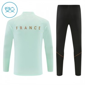 Goedkope Frankrijk Kind Trainings Sweatshirt Kwart-Zip 2026-27 Witte
