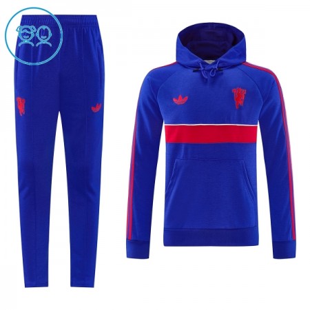 Goedkope Manchester United Hoodie Kind Trainings Sweatshirt 2026-27 Blauwe