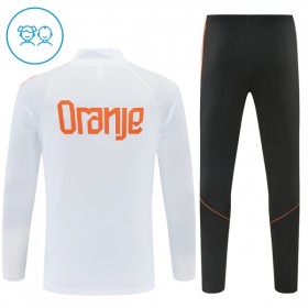 Goedkope Nederland Kind Trainings Sweatshirt Kwart-Zip 2026-27 Witte