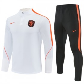 Goedkope Nederland Trainings Sweatshirt Kwart-Zip 2026-27 Witte