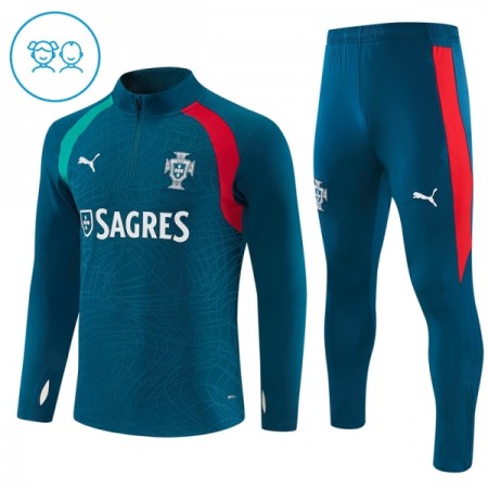 Goedkope Portugal Kind Trainings Sweatshirt Kwart-Zip 2026-27 Blauwe