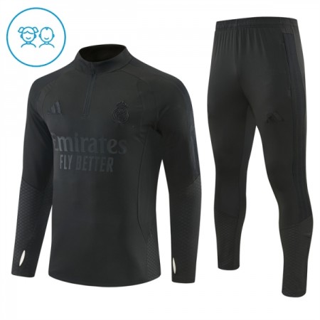 Goedkope Real Madrid Kind Trainings Sweatshirt Kwart-Zip 2026-27 Zwarte