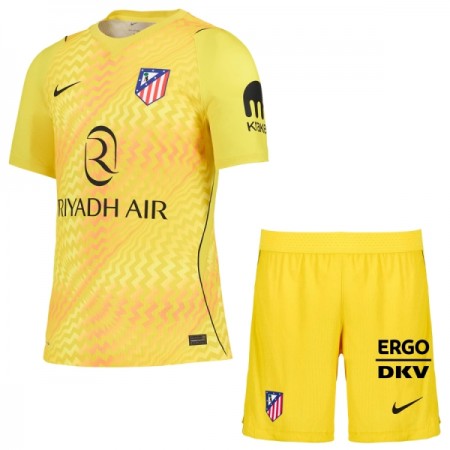 Goedkope Atlético Madrid Doelman Kids Tenue 2026-27 gele Goedkope Atlético Madrid Doelman Kids Tenue 2026-27 gele
